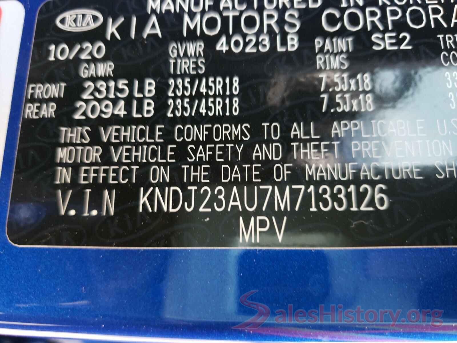 KNDJ23AU7M7133126 2021 KIA SOUL