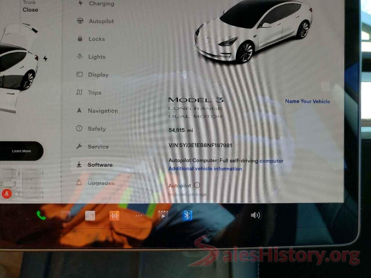 5YJ3E1EB8NF187981 2022 TESLA MODEL 3