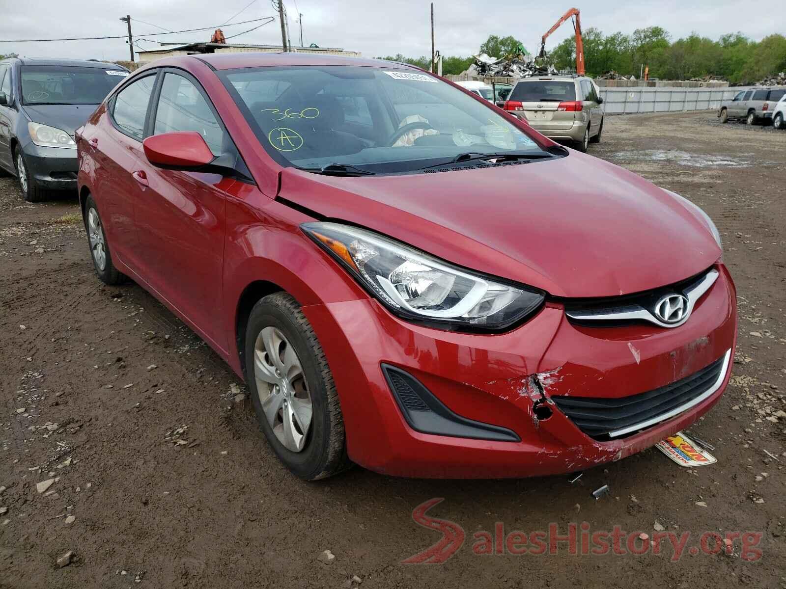 KMHDH4AEXGU572686 2016 HYUNDAI ELANTRA