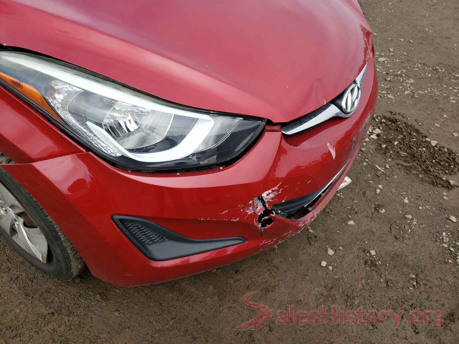 KMHDH4AEXGU572686 2016 HYUNDAI ELANTRA