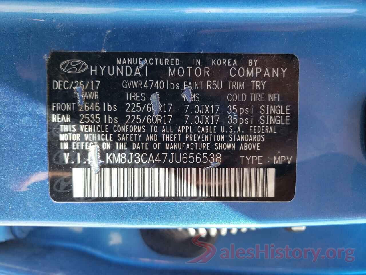 KM8J3CA47JU656538 2018 HYUNDAI TUCSON