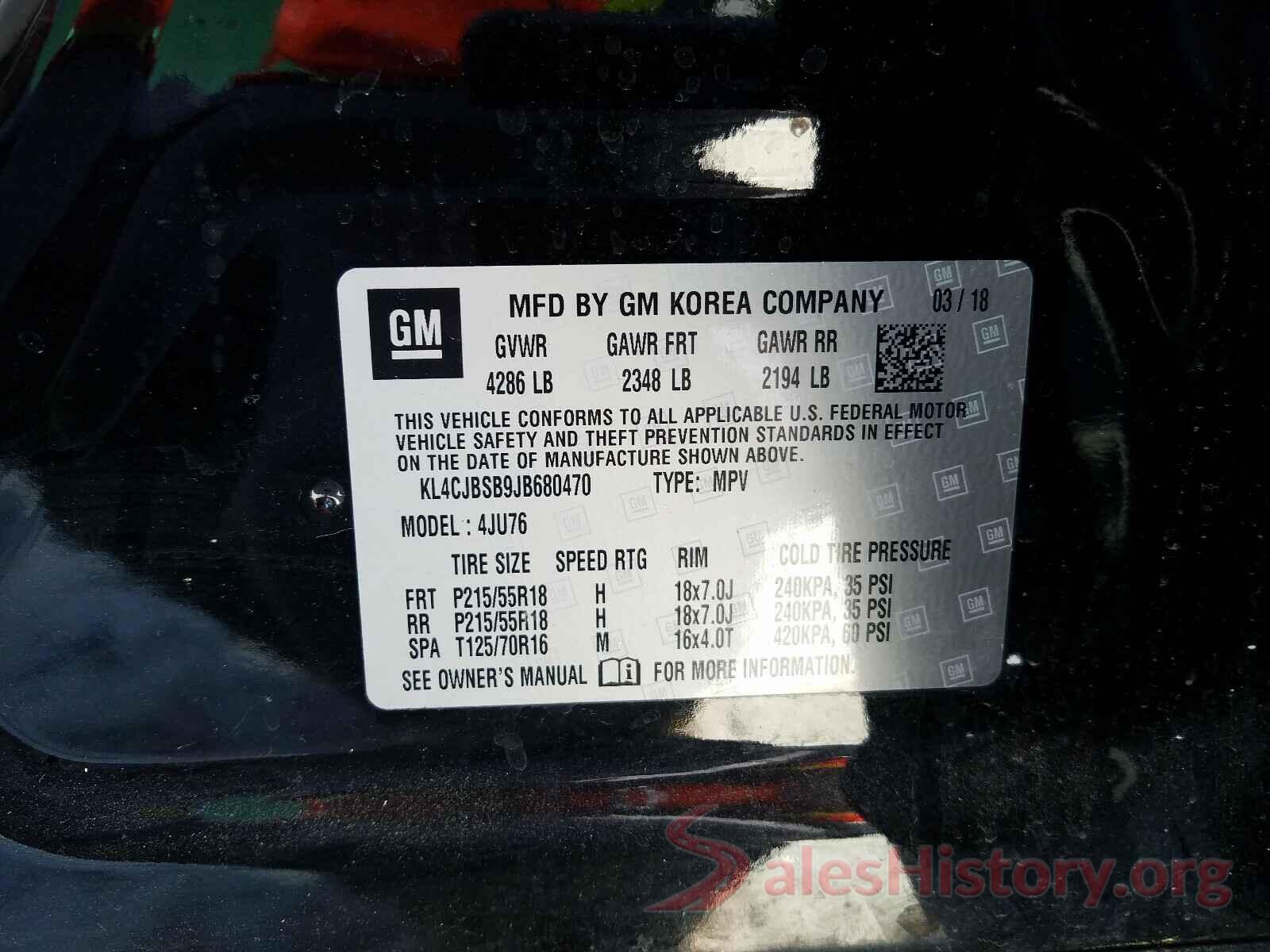 KL4CJBSB9JB680470 2018 BUICK ENCORE