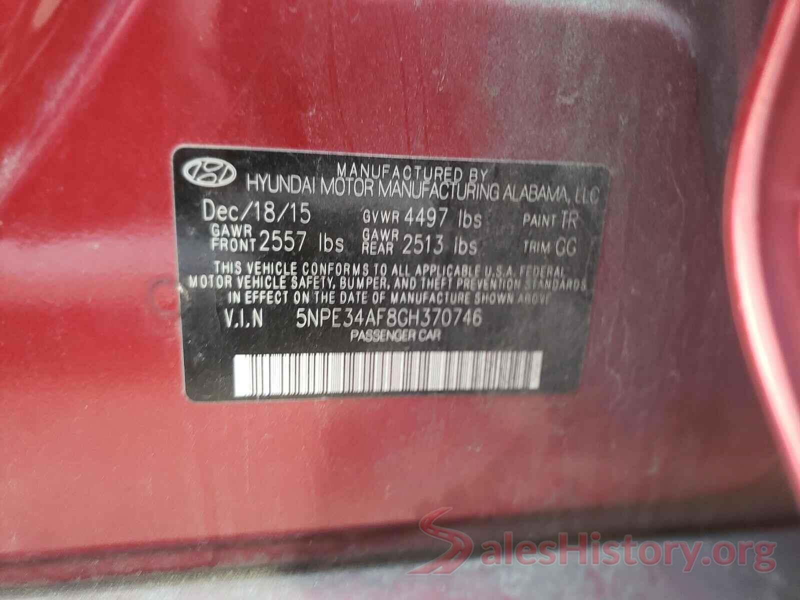 5NPE34AF8GH370746 2016 HYUNDAI SONATA