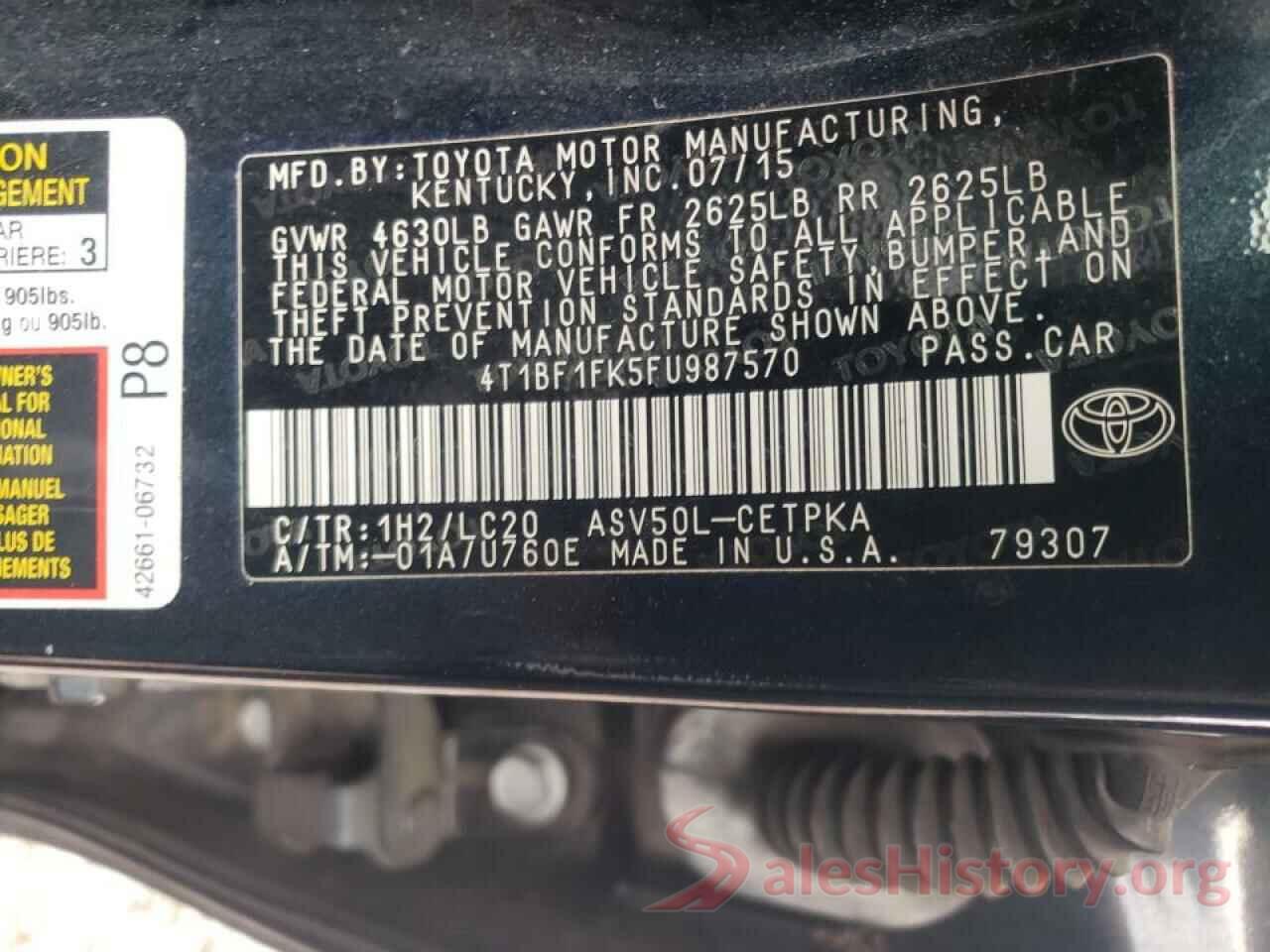 4T1BF1FK5FU987570 2015 TOYOTA CAMRY