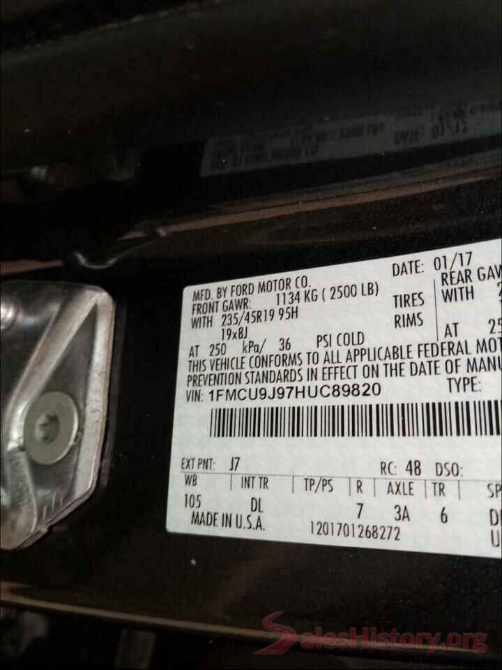 1FMCU9J97HUC89820 2017 FORD ESCAPE