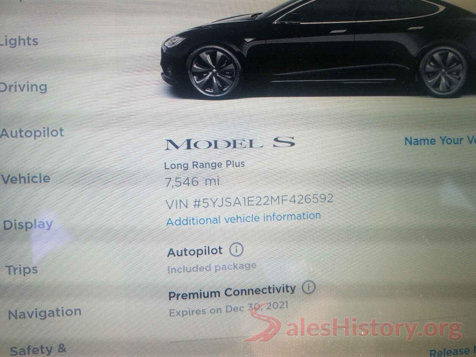 5YJSA1E22MF426592 2021 TESLA MODEL S