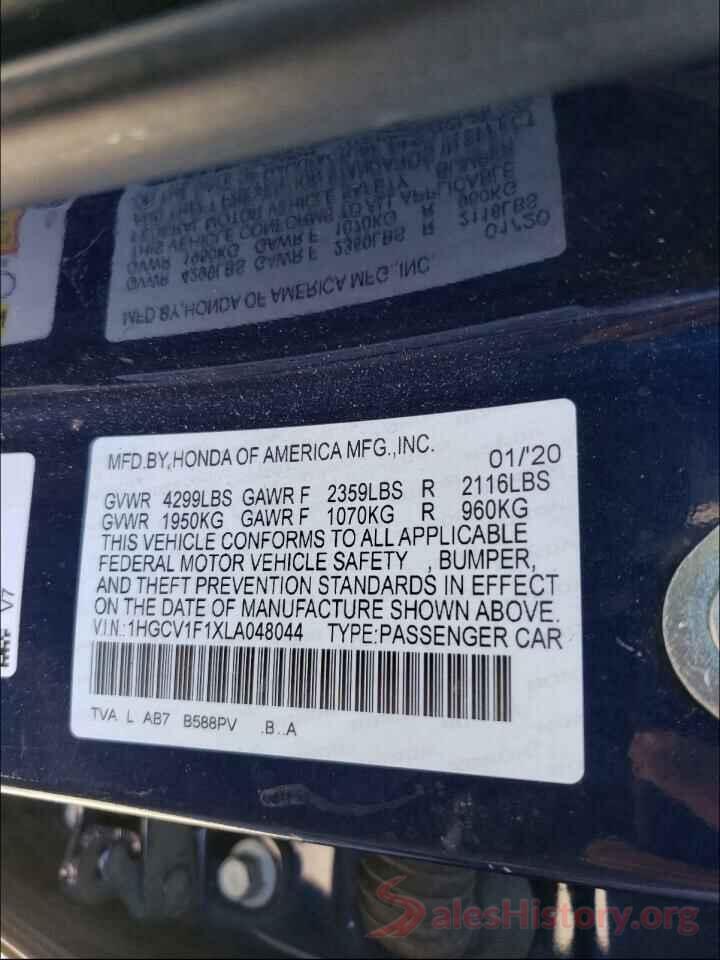 1HGCV1F1XLA048044 2020 HONDA ACCORD