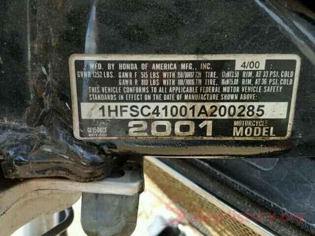 1HFSC41001A200285 2001 HONDA GL CYCLE