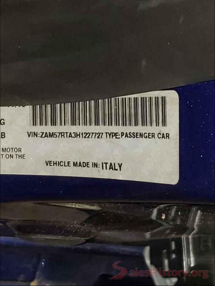 ZAM57RTA3H1227727 2017 MASERATI ALL MODELS