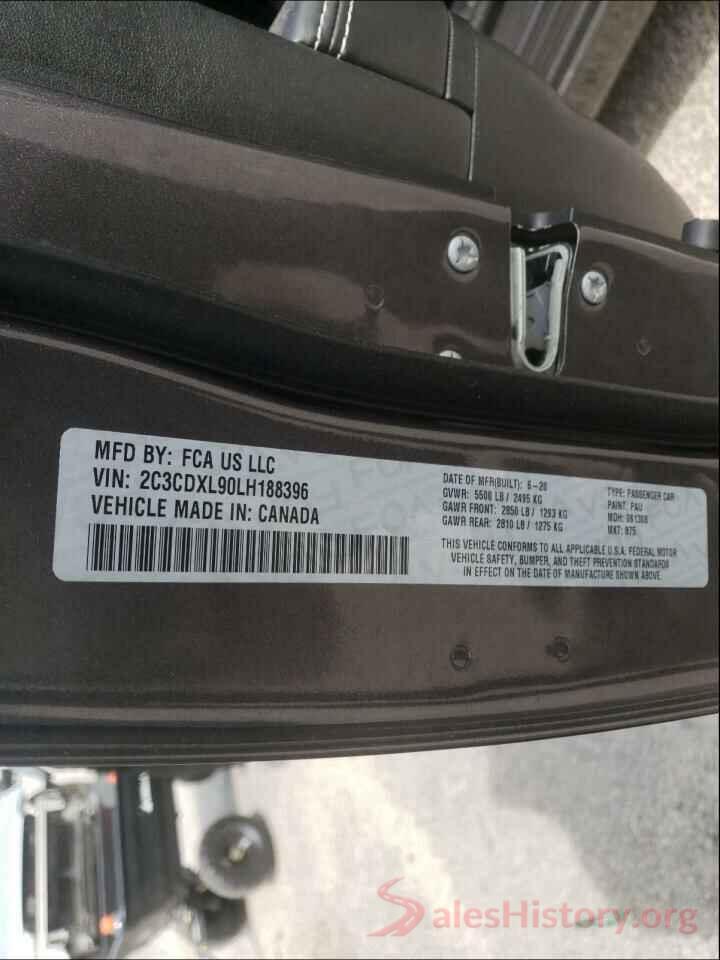 2C3CDXL90LH188396 2020 DODGE CHARGER