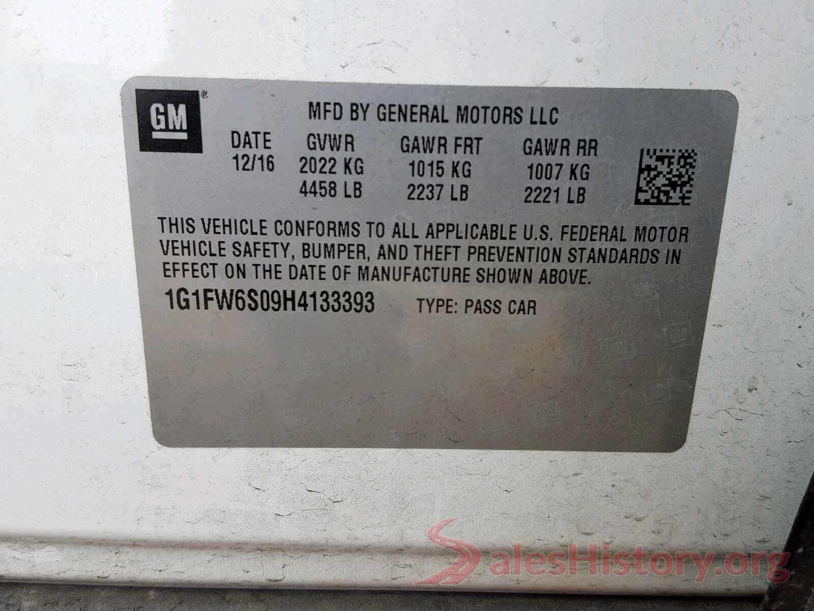 1G1FW6S09H4133393 2017 CHEVROLET BOLT