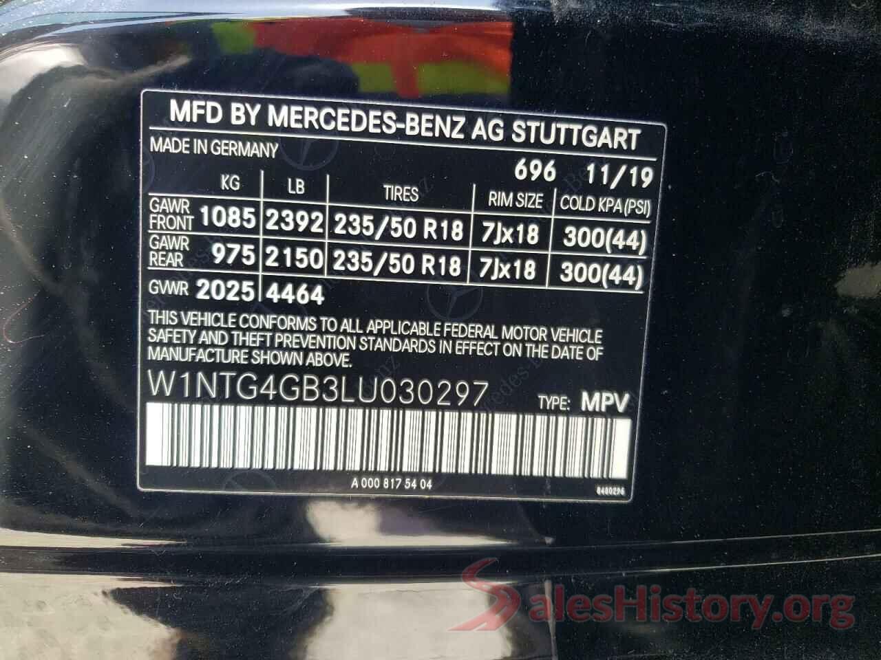 W1NTG4GB3LU030297 2020 MERCEDES-BENZ GLA-CLASS