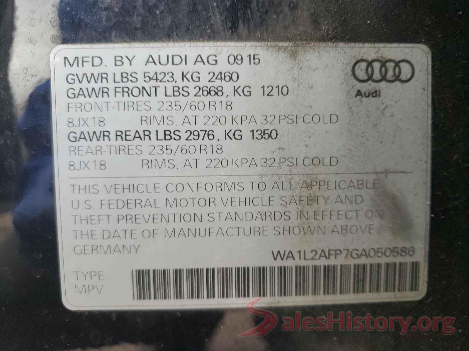 WA1L2AFP7GA050586 2016 AUDI Q5