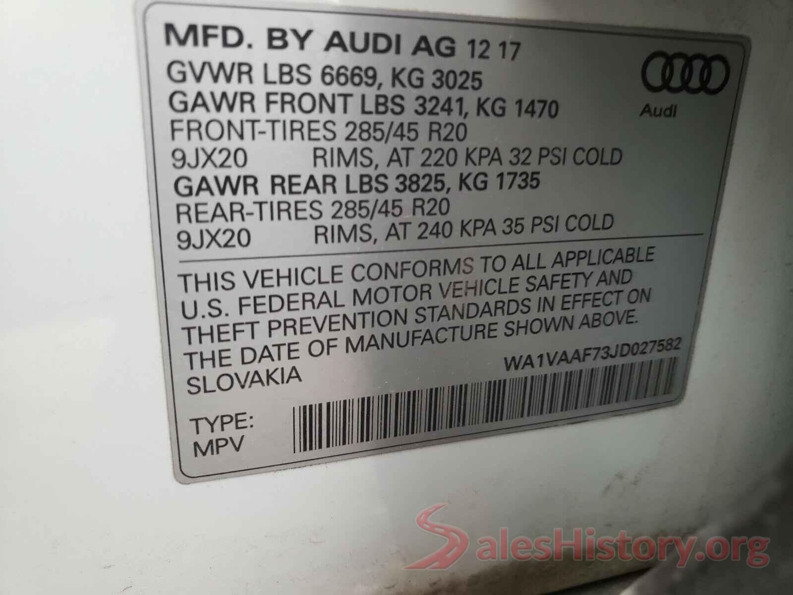 WA1VAAF73JD027582 2018 AUDI Q7