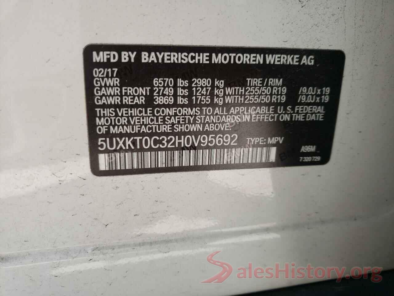 5UXKT0C32H0V95692 2017 BMW X5