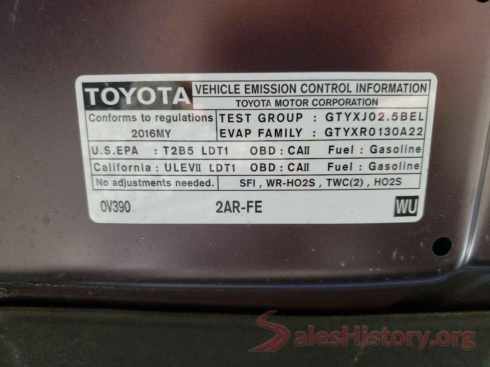 2T3BFREV1GW428519 2016 TOYOTA RAV4