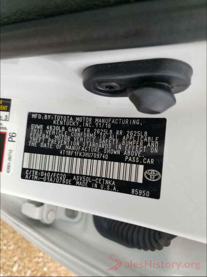 4T1BF1FK3HU709740 2017 TOYOTA CAMRY