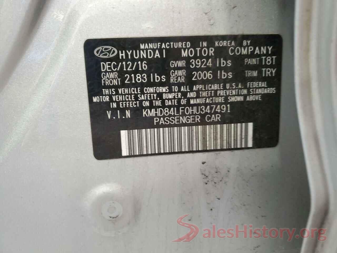 KMHD84LF0HU347491 2017 HYUNDAI ELANTRA