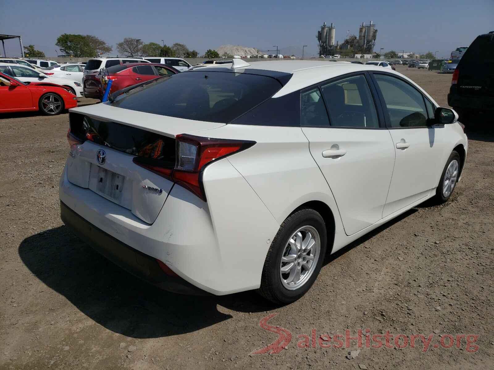 JTDKARFU6K3083374 2019 TOYOTA PRIUS