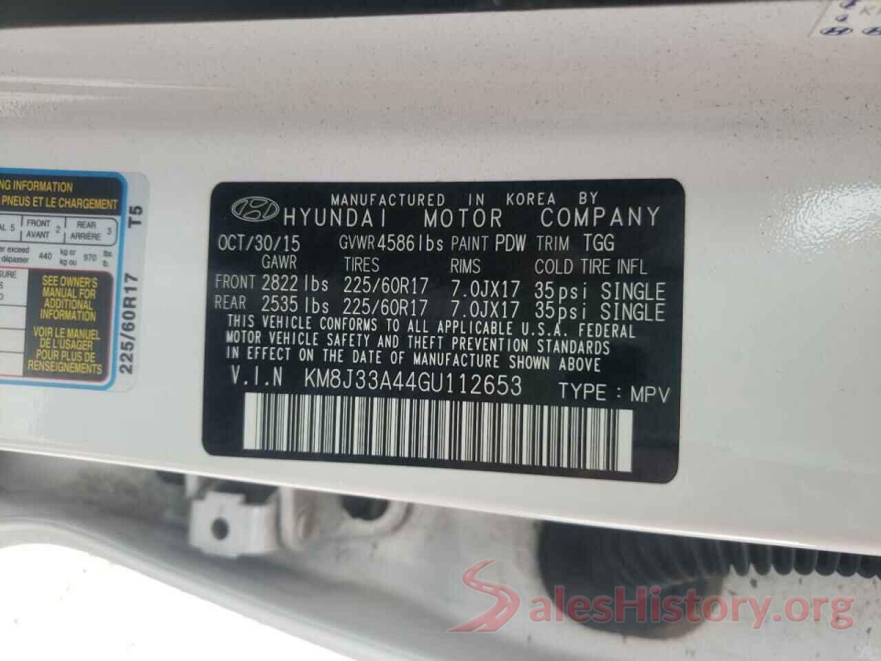 KM8J33A44GU112653 2016 HYUNDAI TUCSON