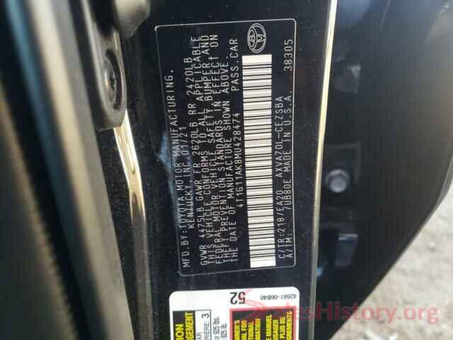 4T1G11AK8MU428474 2021 TOYOTA CAMRY