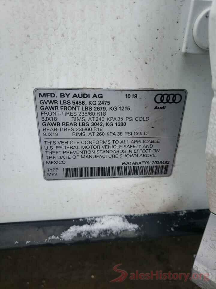 WA1ANAFY8L2036482 2020 AUDI Q5