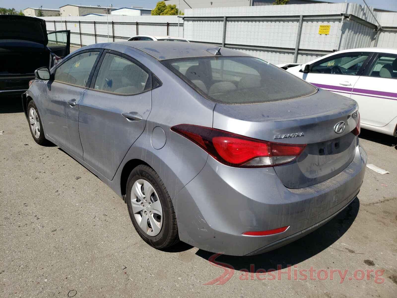 5NPDH4AE7GH726012 2016 HYUNDAI ELANTRA