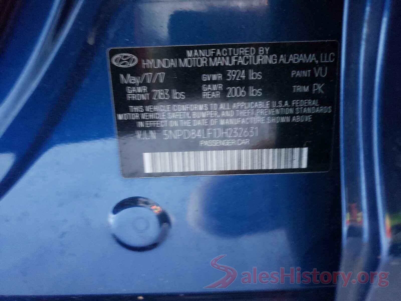 5NPD84LF1JH232631 2018 HYUNDAI ELANTRA