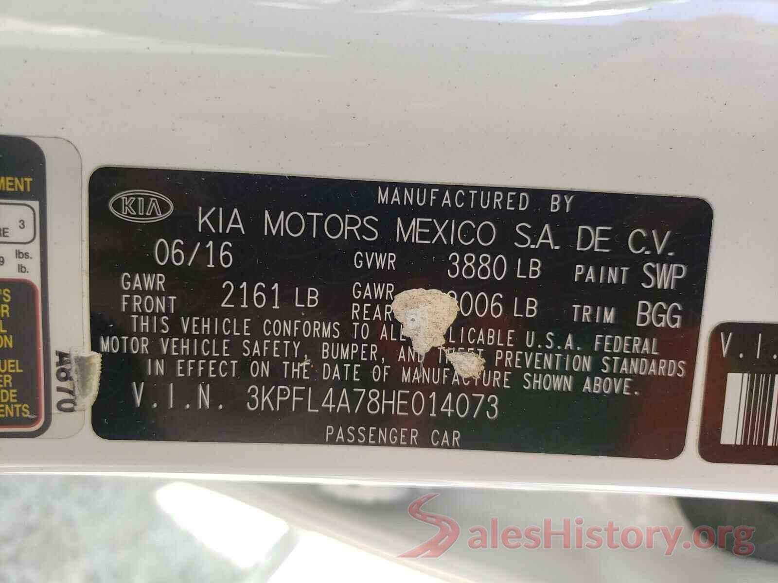 3KPFL4A78HE014073 2017 KIA FORTE