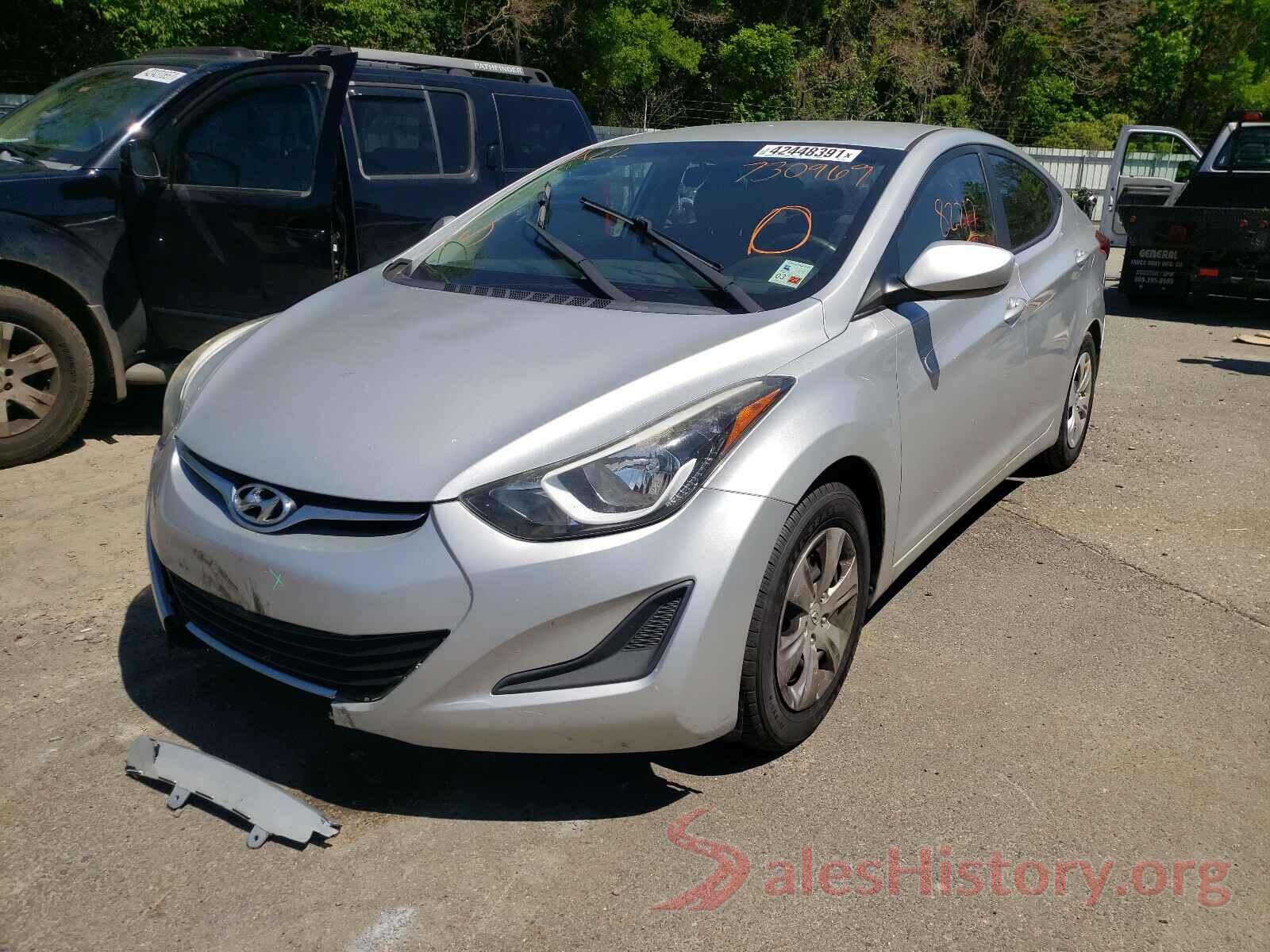 5NPDH4AE4GH730969 2016 HYUNDAI ELANTRA