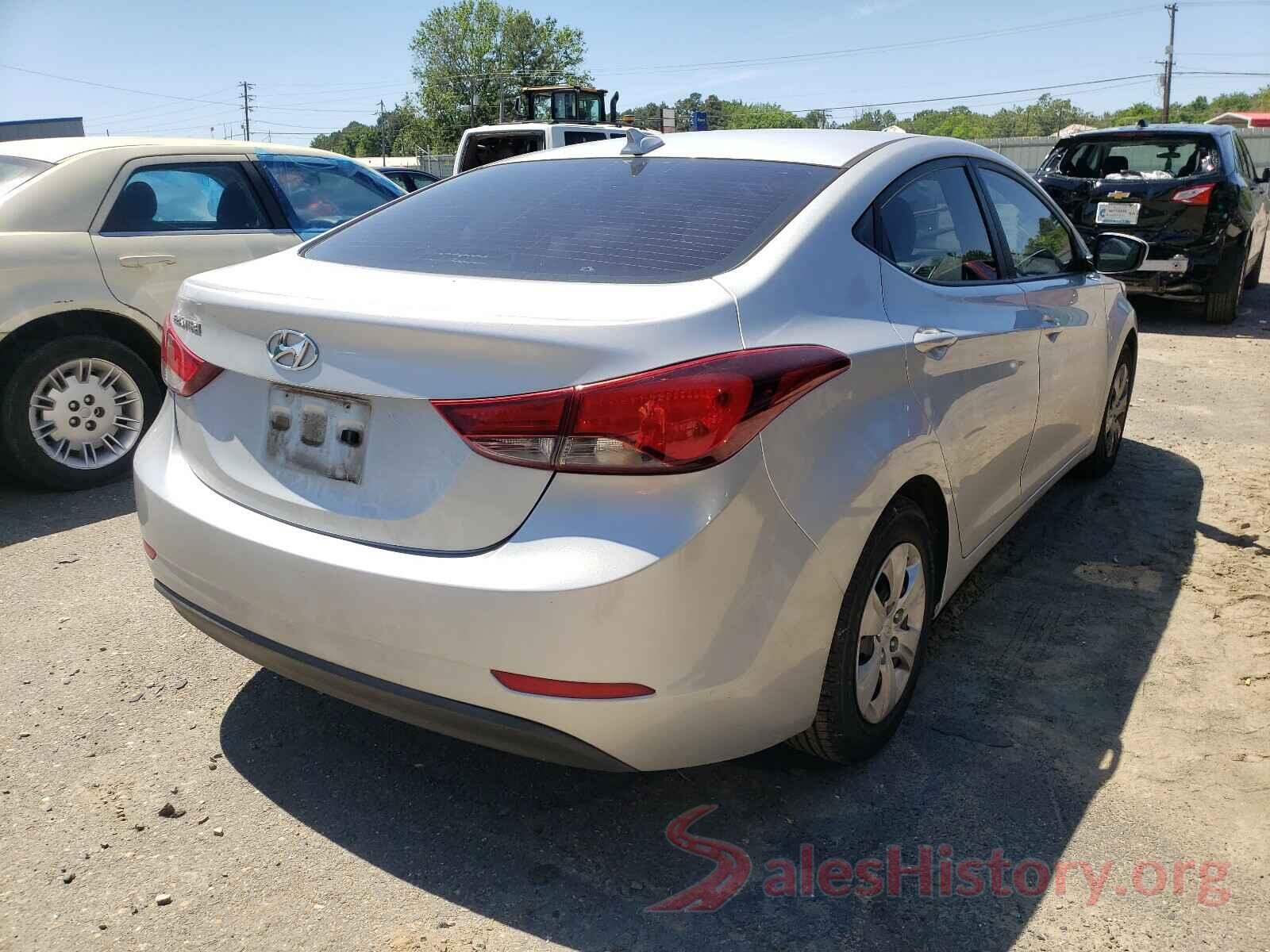 5NPDH4AE4GH730969 2016 HYUNDAI ELANTRA