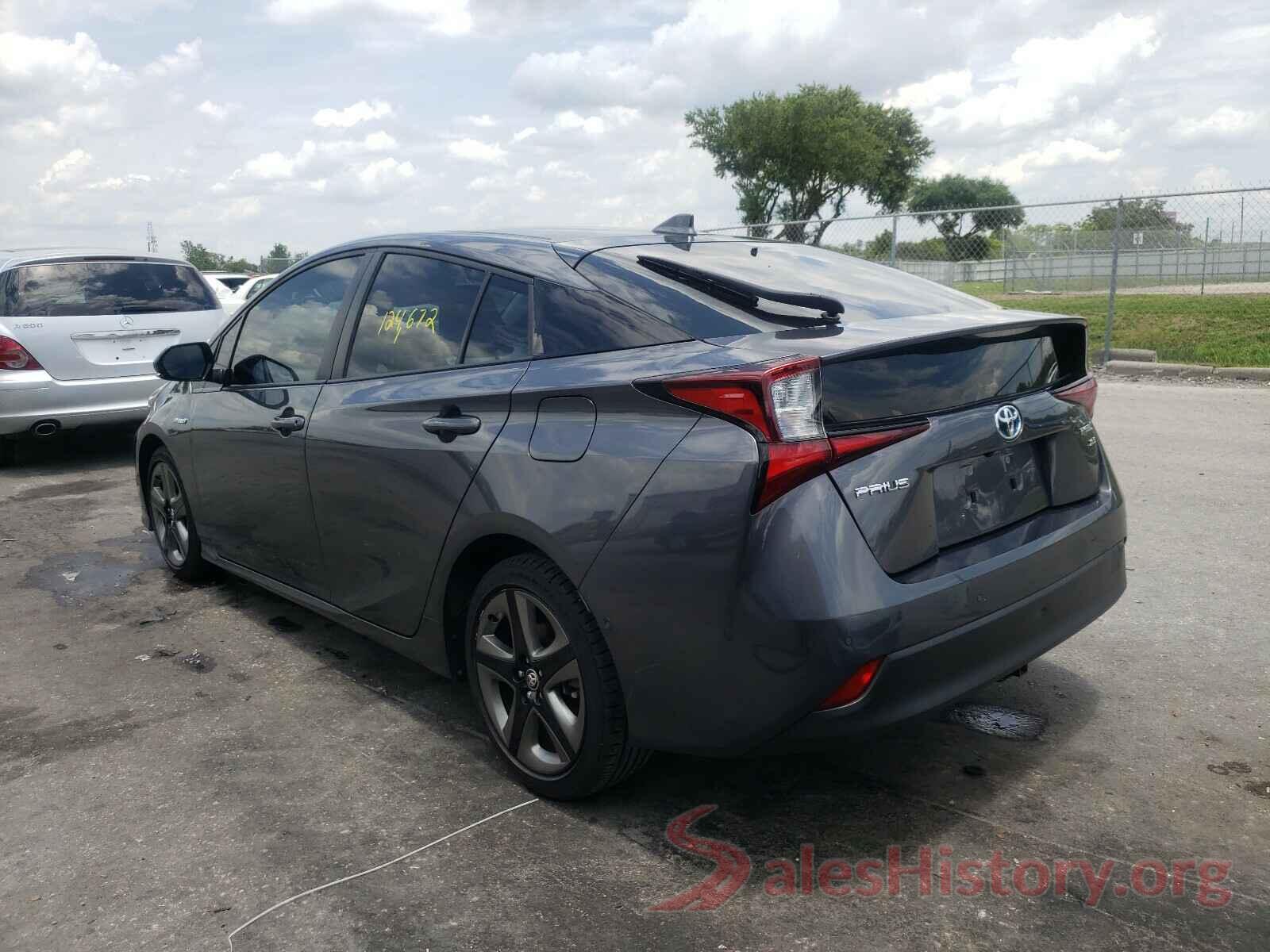 JTDKARFU5K3076125 2019 TOYOTA PRIUS