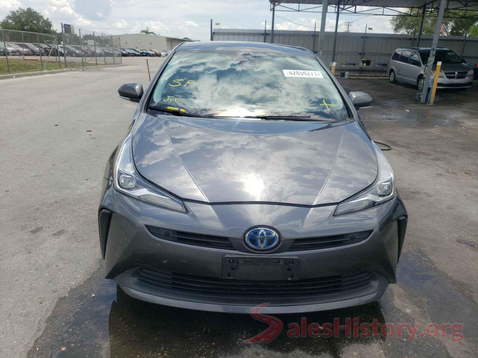 JTDKARFU5K3076125 2019 TOYOTA PRIUS