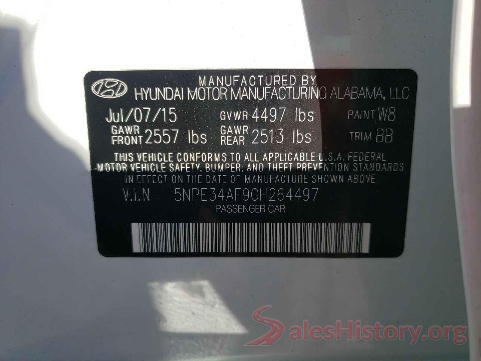 5NPE34AF9GH264497 2016 HYUNDAI SONATA