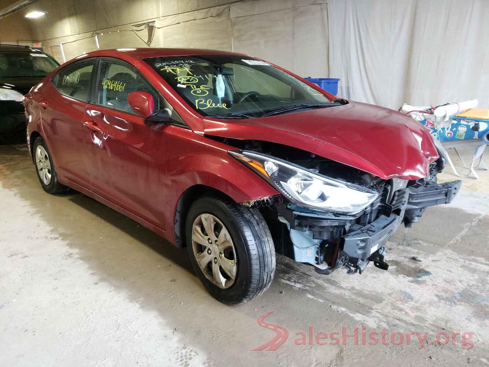 5NPDH4AE7GH784198 2016 HYUNDAI ELANTRA