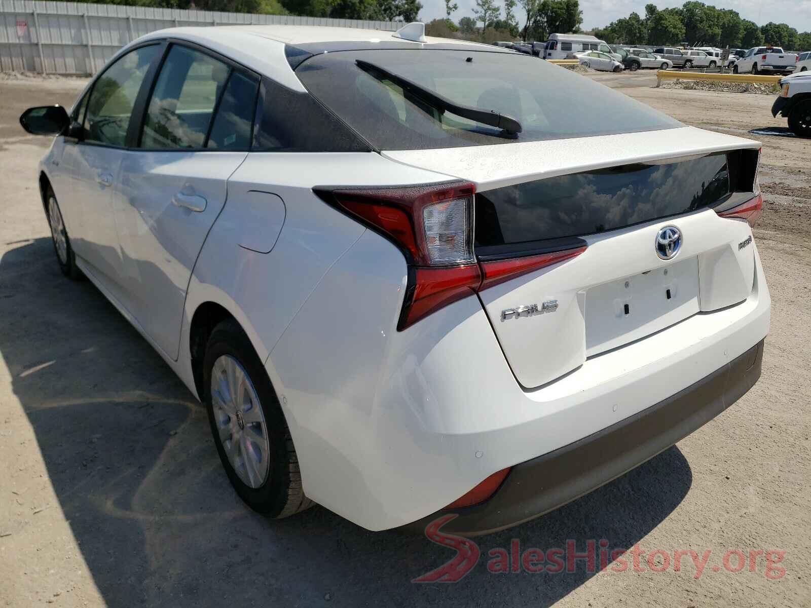 JTDKARFU0K3070149 2019 TOYOTA PRIUS