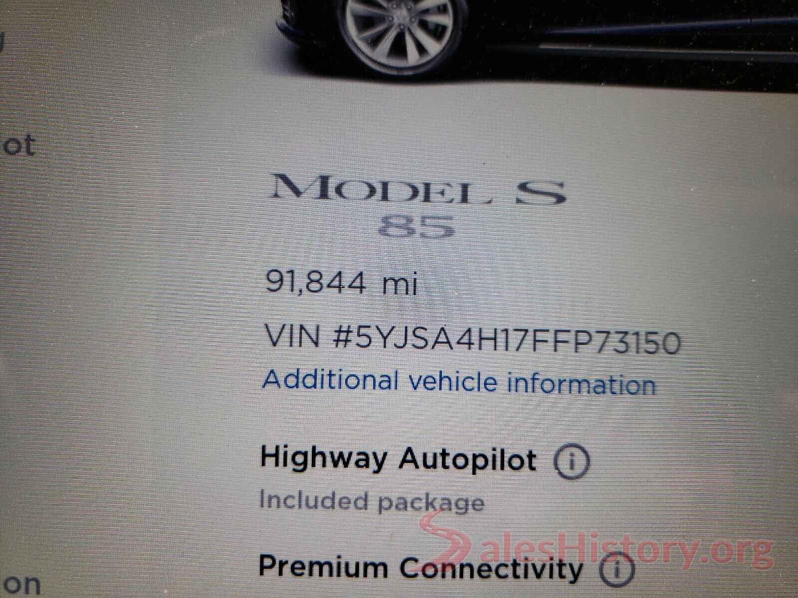 5YJSA4H17FFP73150 2015 TESLA MODEL S