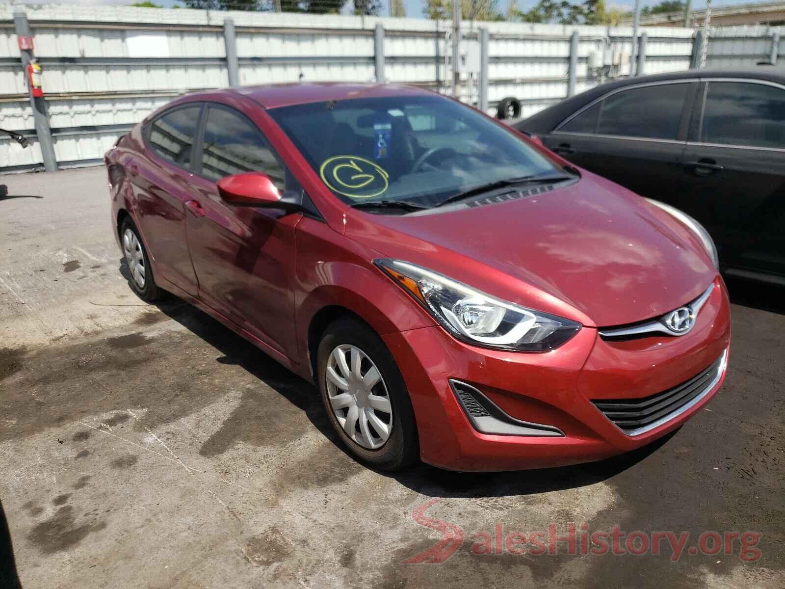 5NPDH4AE4GH760649 2016 HYUNDAI ELANTRA