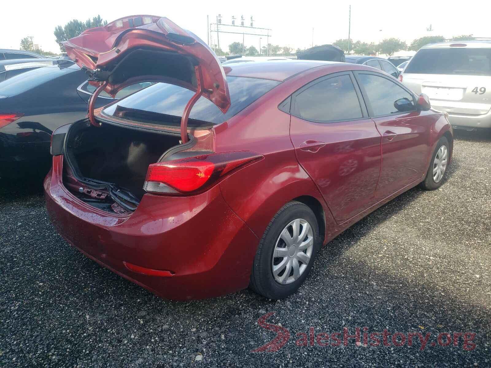 5NPDH4AE4GH760649 2016 HYUNDAI ELANTRA