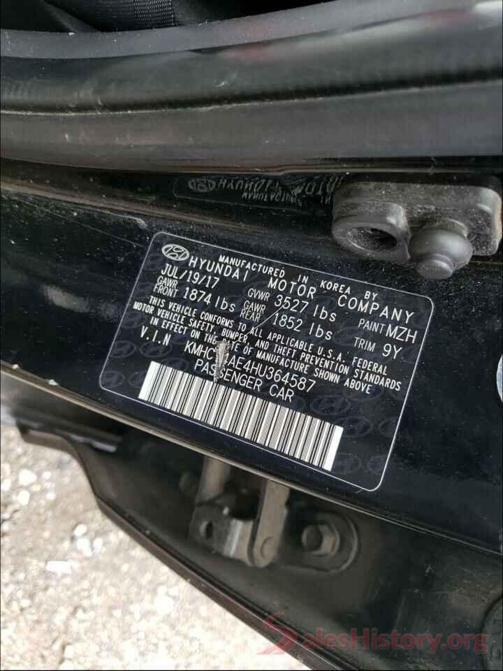 KMHCT4AE4HU364587 2017 HYUNDAI ACCENT