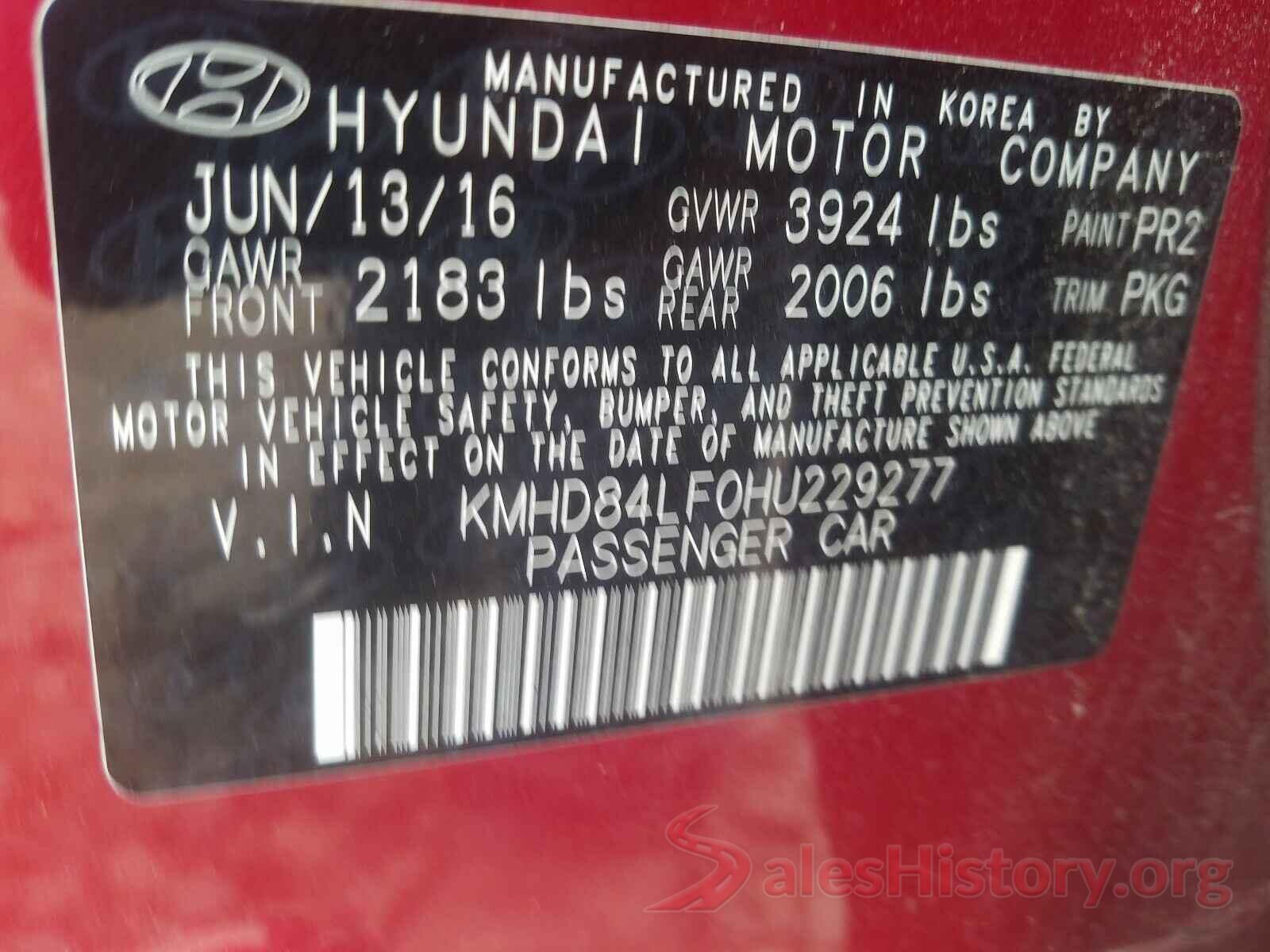 KMHD84LF0HU229277 2017 HYUNDAI ELANTRA