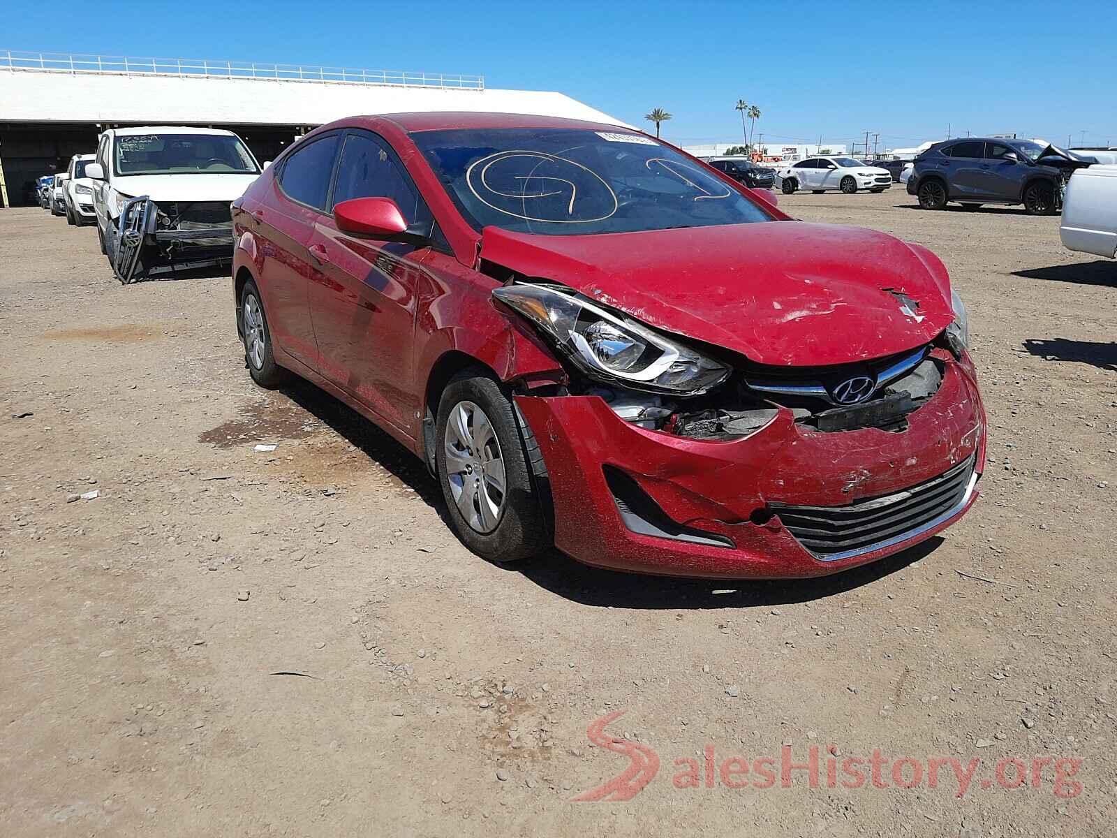 KMHDH4AEXGU542801 2016 HYUNDAI ELANTRA