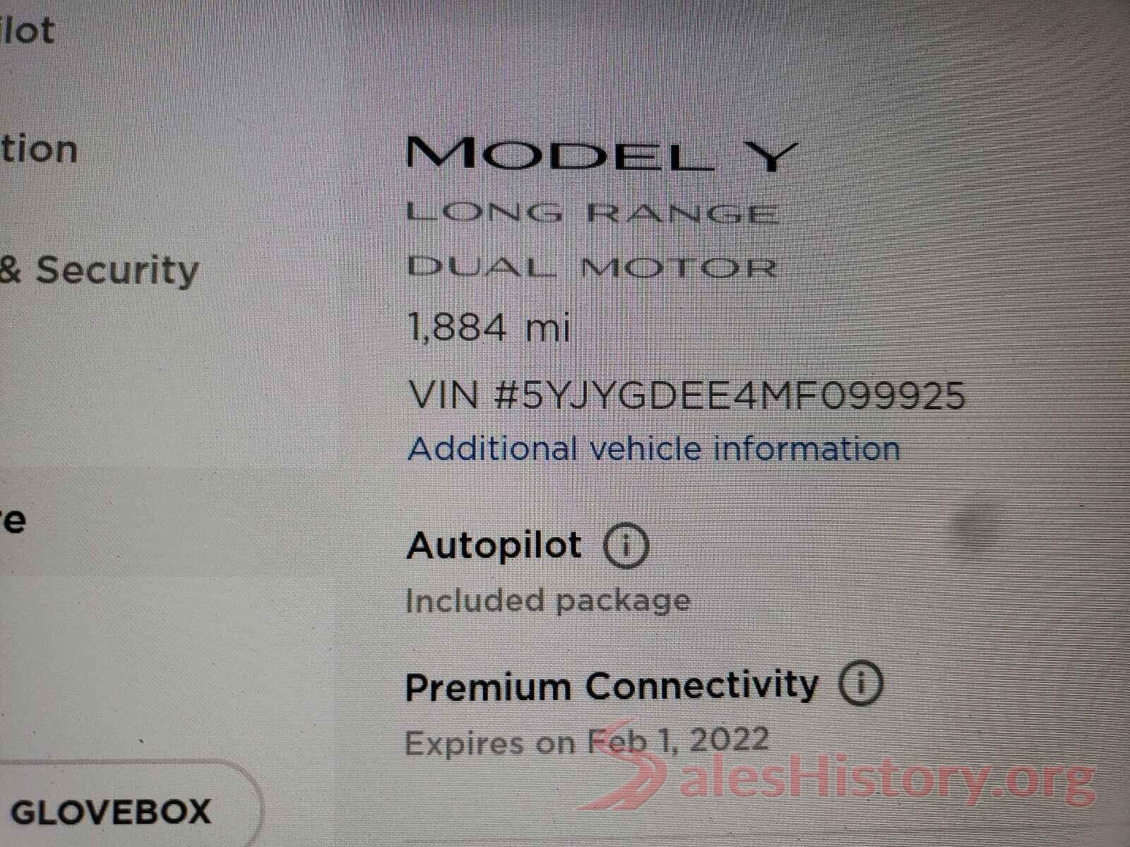 5YJYGDEE4MF099925 2021 TESLA MODEL Y