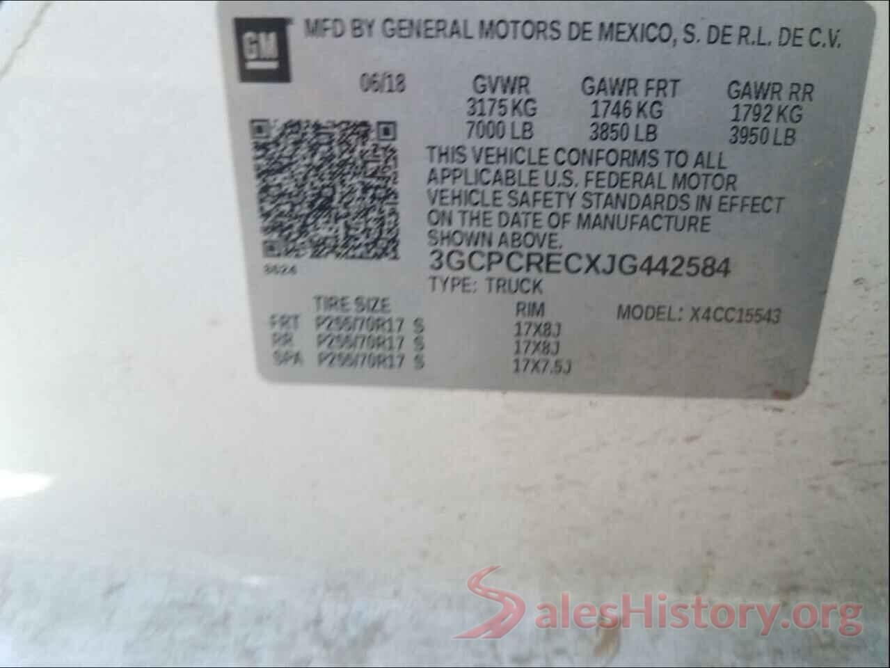 3GCPCRECXJG442584 2018 CHEVROLET SILVERADO