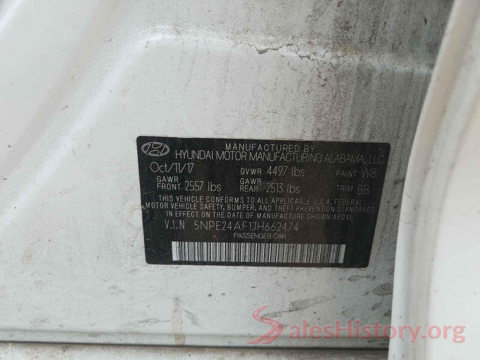 5NPE24AF1JH662474 2018 HYUNDAI SONATA