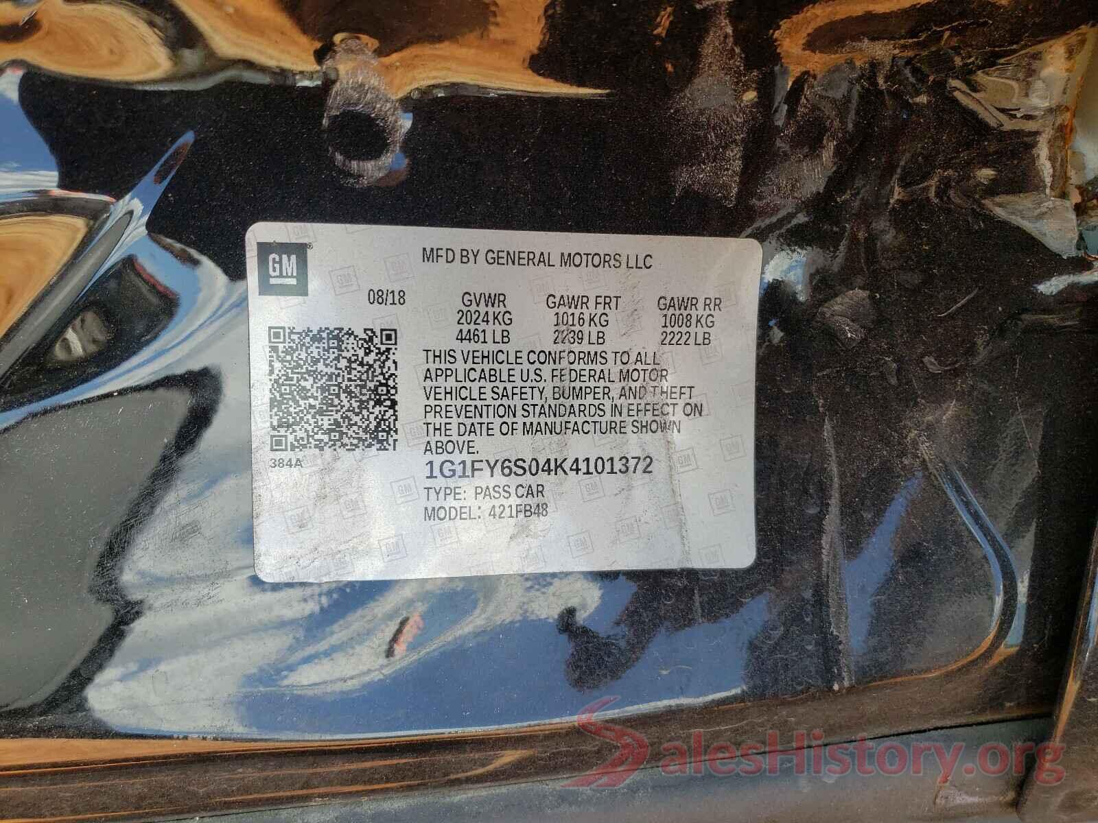 1G1FY6S04K4101372 2019 CHEVROLET BOLT