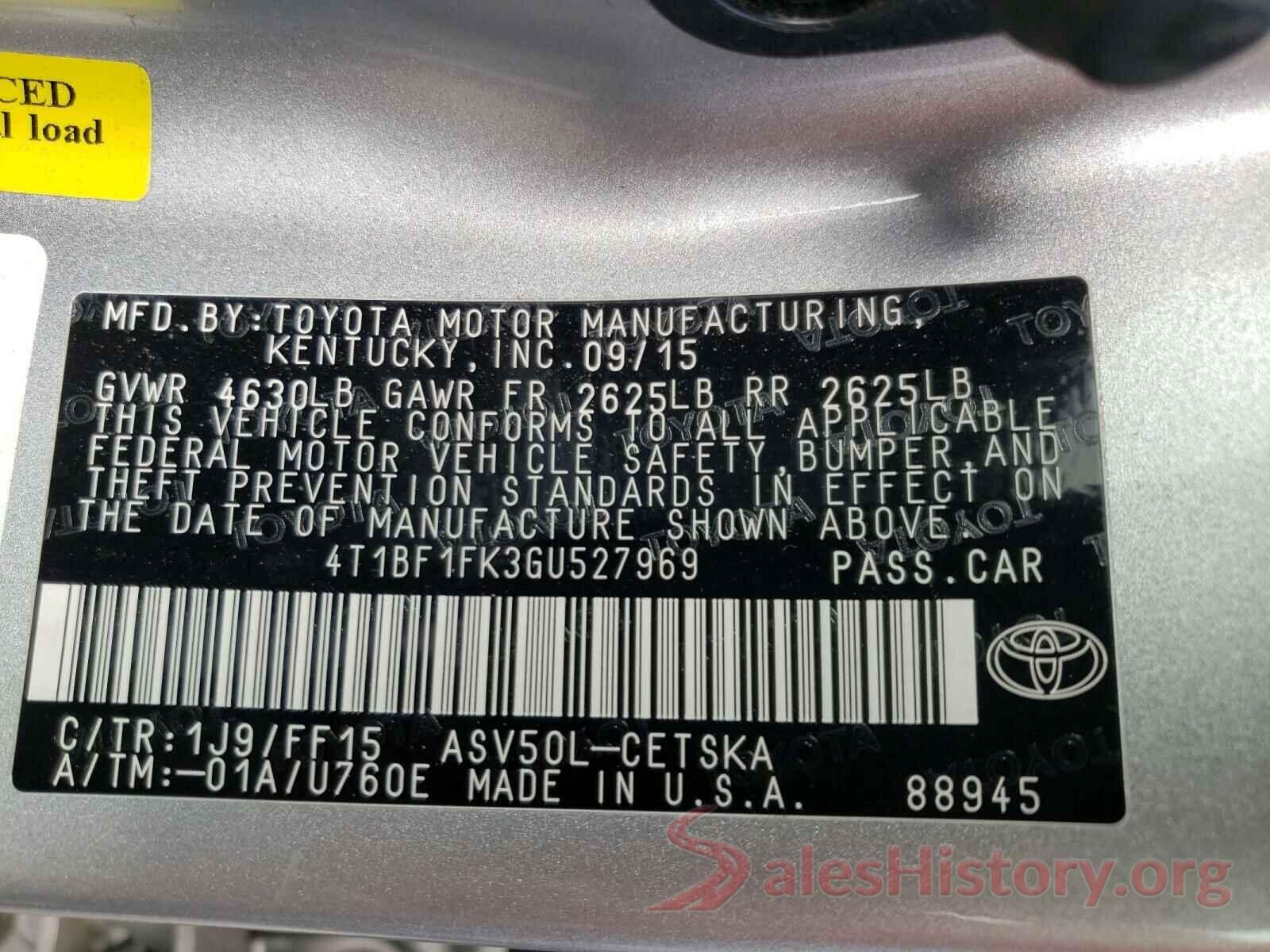 4T1BF1FK3GU527969 2016 TOYOTA CAMRY