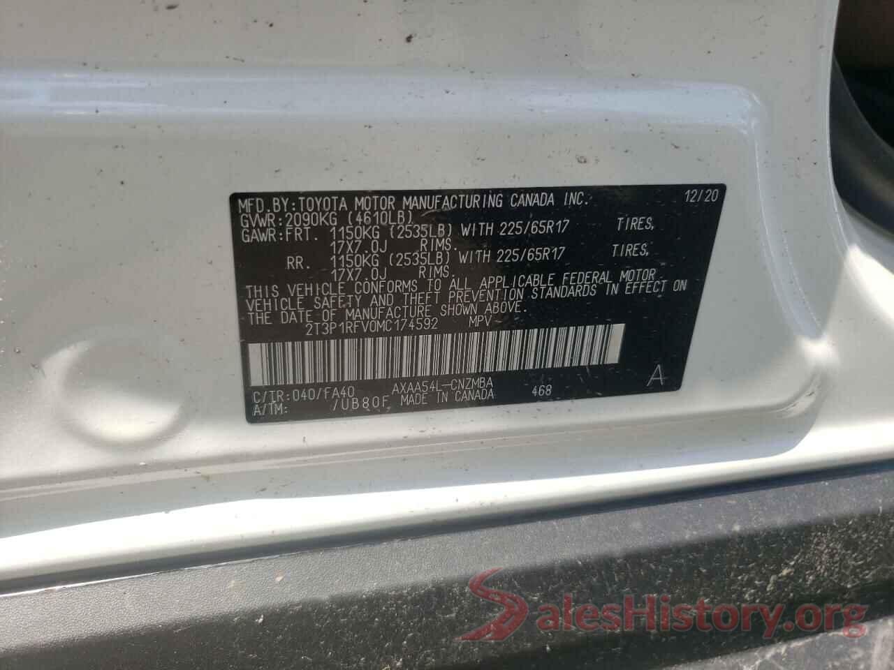 2T3P1RFV0MC174592 2021 TOYOTA RAV4