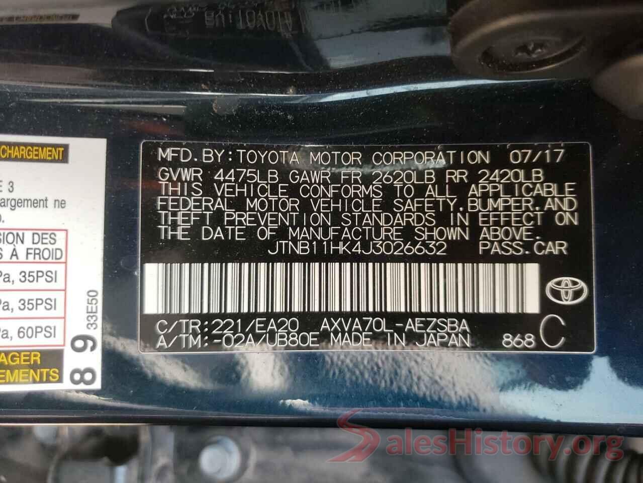 JTNB11HK4J3026632 2018 TOYOTA CAMRY