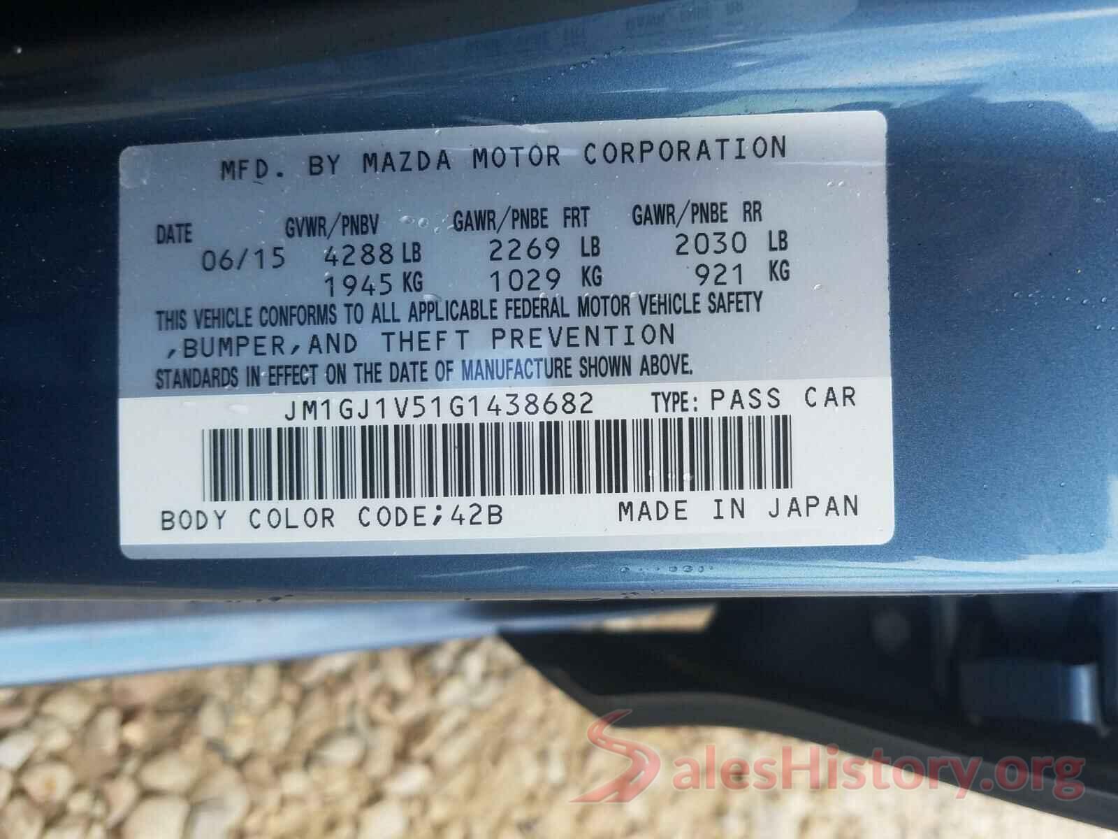 JM1GJ1V51G1438682 2016 MAZDA 6